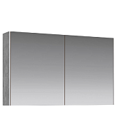 Зеркальный шкаф Aqwella MOB0410+MOB0717BS Mobi подвесной 100х60 см, бетон светлый