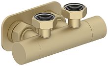 Вентиль Сунержа 022-1418-3434, 2х3/4" угловой скрытый-скрытый EU50, матовая шампань