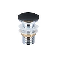 Донный клапан Vincea DBS-316MB без перелива/с керамической крышкой, черный матовый
