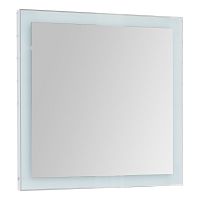 Зеркало Dreja 77.9012W Kvadro, 80x85 см, инфракрасный выключатель/LED-подсветка, белое