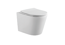 Унитаз-компакт Aquatek AQ1904T-00 Вега 49х36.5 см, смыв TORNADO, тонкое сиденье с механизмом плавного закрывания, белый