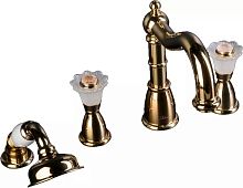 Смеситель Boheme 395-Camelia Сamelia на борт ванны, скрытого монтажа, золото