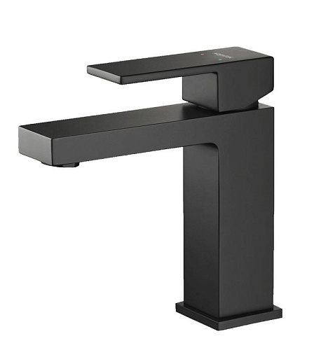 Смеситель Aquatek AQ1610MB Либра для раковины, без донного клапана, черный матовый