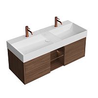 Тумба Kerama Marazzi GR.120.2\SNUT Grande под раковину подвесная 120х47 см, структурированный орех Тумба Kerama Marazzi GR.120.2\SNUT Grande под раковину подвесная 120х47 см, структурированный орех