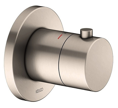 Смеситель Keuco 59553050001 IXMO с термостатом для встройки DN 15, никель шлифованный Смеситель Keuco 59553050001 IXMO с термостатом для встройки DN 15, никель шлифованный