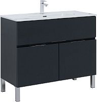 Тумба с раковиной Aquanet 00274186 Алвита New, 101х47 см, серая