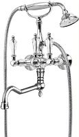Смеситель Cezares DIAMOND-VDF-01-Sw для ванны с ручным душем с поворотным изливом, исполнение хром, ручки Swarovski