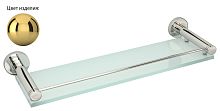 Полка Сунержа 03-3004-0400 Каньон стеклянная с ограничителем / L 400, золото