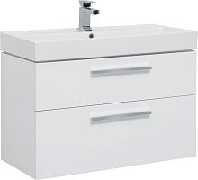 Тумба с раковиной Aquanet 00245256 Nova, 91х46 см, белая Тумба с раковиной Aquanet 00245256 Nova, 91х46 см, белая
