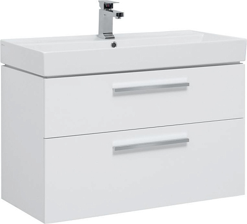 Тумба с раковиной Aquanet 00245256 Nova, 91х46 см, белая снят с производства