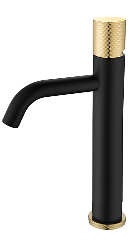 Смеситель Boheme 122-BG.2 Stick для умывальника, высокий, черный/золото