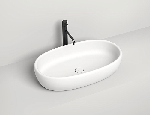 Раковина накладная Salini 110721M Luce, материал S-Stone, 70х40 см, белая Раковина накладная Salini 110721M Luce, материал S-Stone, 70х40 см, белая