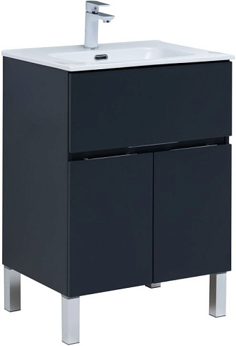 Тумба с раковиной Aquanet 00274003 Алвита New, 61х47 см, серая Тумба с раковиной Aquanet 00274003 Алвита New, 61х47 см, серая снят с производства