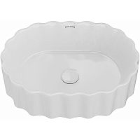 Раковина Kerama Marazzi CC.wb.50\WHT Artbasin Conchiglia накладная 53х38 см, белый глянец Раковина Kerama Marazzi CC.wb.50\WHT Artbasin Conchiglia накладная 53х38 см, белый глянец