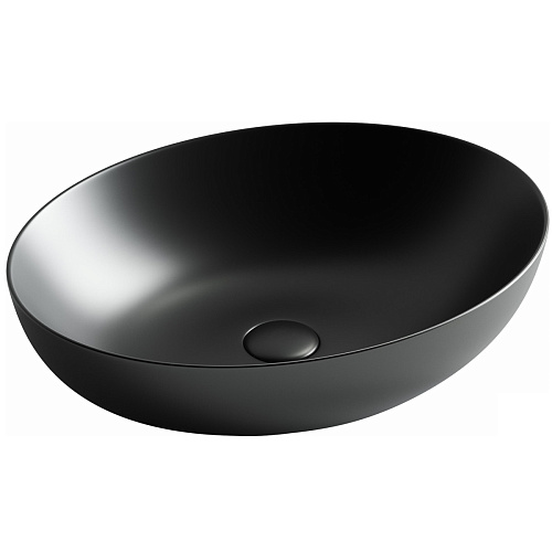 Умывальник Ceramica Nova CN6017MB Element, чаша накладная 52х39.5 см, черный матовый Умывальник Ceramica Nova CN6017MB Element, чаша накладная 52х39.5 см, черный матовый