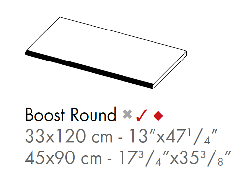 Декоративный элемент AtlasConcorde BOOST BoostSmokeRoundAng.Sx33x120 купить недорого в интернет-магазине Керамос