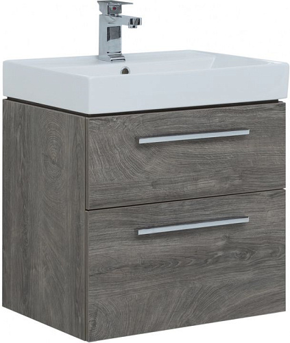 Тумба под раковину Aquanet 00242278 Nova напольная, 60х45 см, темное дерево снят с производства