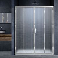 Душевая дверь Vincea VDS-3AL2160MT Alpha, 160х190 см, профиль хром/стекло текстурное