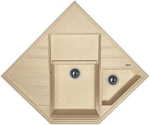 Мойка для кухни Florentina 20.375.J0900.107 Бомбей 90х90 см, с крылом, песочная снят с производства