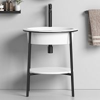 Консоль с интергрированной раковиной Abber BEQUEM AC2131MW