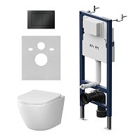 Комплект: Унитаз, Инсталляция, Кнопка смыва AM.PM LIKE IS90238.801900