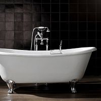 Devon&Devon SFDDEV1CR  Слив-перелив для ванны ADMIRAL (и еще 8 типов ванн)  с донным клапаном и регулировкой клапана для ванны, цвет хром