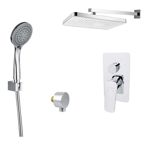 Комплект Aquatek AQ1072CR Вега для ванной Set 4 в 1 (AQ1046CR + AQ2081CR + AQ2454CR + AQ2010CR), хром