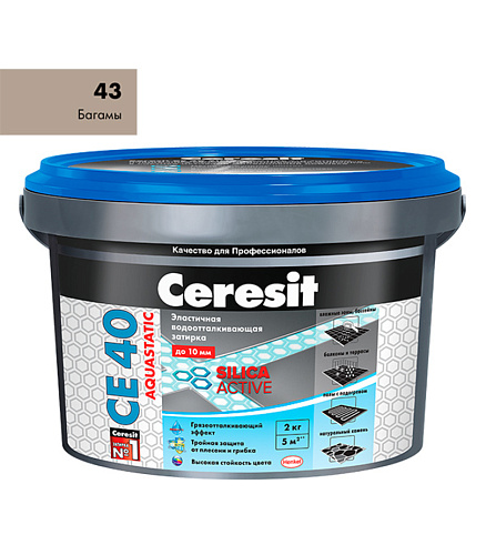 Затирка Ceresit CE 40 Aquastatic багамы 43, 2 кг