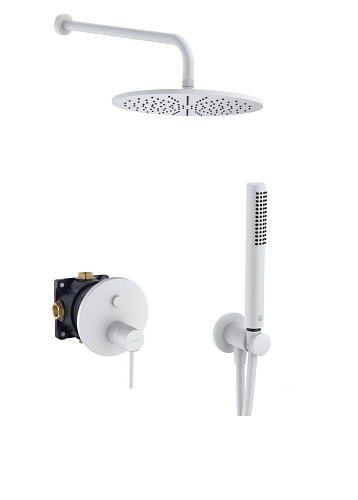 Душевой комплект Kludi 386585376 Bozz со смесителем для душа, белый матовый Душевой комплект Kludi 386585376 Bozz со смесителем для душа, белый матовый