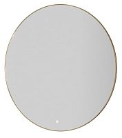 Зеркало круглое с LED подсветкой сенсор антипар 100х100 см Boheme 545-100-G рама золото