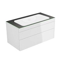 Тумба Keuco 31582800000 Edition 400 под умывальник 105х53.5 см, белый глянцевый/стекло глянцевое антрацит