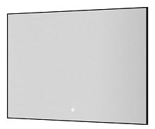 Зеркало с LED подсветкой сенсор антипар 70х100 см Boheme 543-100-B рама черная матовая