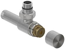 Вентиль Сунержа 071-1404-1212 угловой, (под шестигранник) G 1/2" НР х G 1/2" НР, сатин