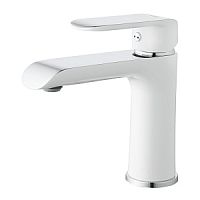 Смеситель IDDIS, CALSB00i01 Calipso для умывальника, белый глянцевый,хром