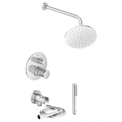 Промо комплект Ideal Standard A7573AA Ceratherm T100 "ВСЕ для встройки ALL IN ONE", Chrome (хром)