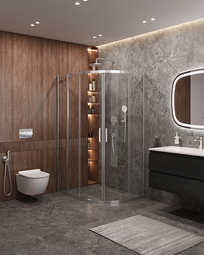 Душевой уголок CEZARES MOLVENO-RH-2-110/80-C-Cr-IV Душевой уголок CEZARES MOLVENO-RH-2-110/80-C-Cr-IV