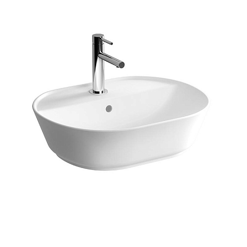 Раковина-чаша Vitra 7428B003-0001 Geo накладная 55х43 см, с переливом, белая