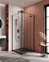 Душевой уголок Cezares LINER LINER-A-1-90-C-NERO-R Душевой уголок Cezares LINER LINER-A-1-90-C-NERO-R