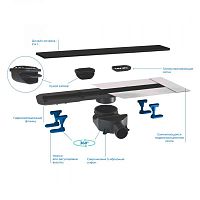 Душевой лоток Bettoserb Frameless Line Black Matte 13701319 Душевой лоток Bettoserb Frameless Line Black Matte 13701319