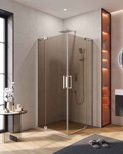 Душевой уголок CEZARES SLIDER-A-2-90/100-BR-Cr Душевой уголок CEZARES SLIDER-A-2-90/100-BR-Cr
