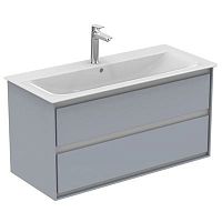 Тумба Ideal Standard E0821EQ Connect Air для раковины 100х44 см, подвесная, Glossy Light Grey + Matt White (светло-серый глянцевый + белый матовый) Тумба Ideal Standard E0821EQ Connect Air для раковины 100х44 см, подвесная, Glossy Light Grey + Matt White (светло-серый глянцевый + белый матовый)