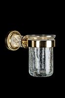 Стакан Boheme 10904-CRST-G Murano Cristal для зубных щеток, настенный, золото