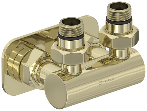 Модуль Сунержа 020-1536-1234, 2х1/2" угловой EU50, шампань Модуль Сунержа 020-1536-1234, 2х1/2" угловой EU50, шампань