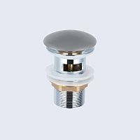 Донный клапан Vincea DBS-216MG с переливом/керамической крышкой, серый матовый