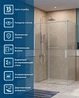 Душевой уголок BelBagno SOFT CLOSE-1 SOFT_CLOSE-1-AH-1-110/90-C-Cr