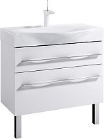 Тумба Aqwella Mil.01.08/2n/W Milan под раковину 80х40 см, напольная, белая