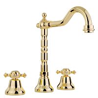 Смеситель Migliore 31619 Prestige для раковины, излив "змейка", Click-clack, золото