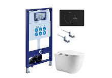 Комплект: Унитаз, Инсталляция, Кнопка смыва Aquatek КЛАССИК AQUATEK SET AQUATEK КЛАССИК cm-069 4в1