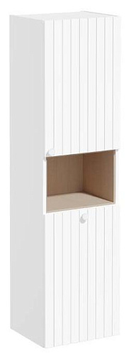 Шкаф-пенал Vitra 69100 Root Groove подвесной 42х155 см, правосторонний, MWHITE (матовый белый) купить недорого в интернет-магазине Керамос