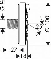 Боковой душ Hansgrohe Raindance 28477000
